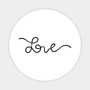 Love Handwritten Lineart Magnet